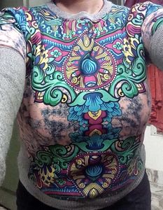 Colorful Patterned Pullover Sweater
