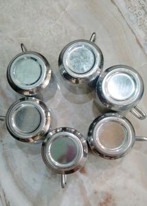 2 Layer Printed Steel Tea Cup Pack Of 6