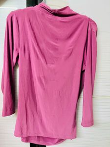 Pink Draped Top y2k Stretchable