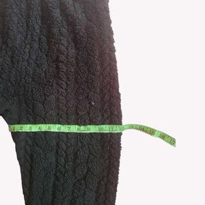 Cozy Black Plush Pajama Pants M - L