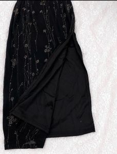 Elegant Black Floral Maxi Dress