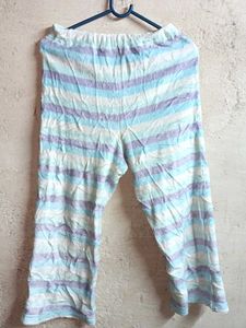 Ladies Fleece Fashion Pajama Stripped Multicolour