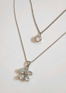 Flower Crystal Necklace & Bracelet NEW UNUSED 🆕