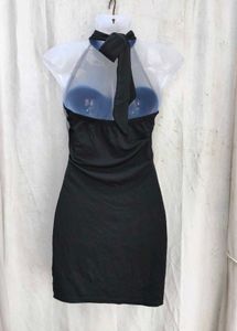 I. Chic Black Halter Neck Dress