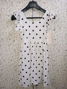 Only Girls Spotty V Back Dress