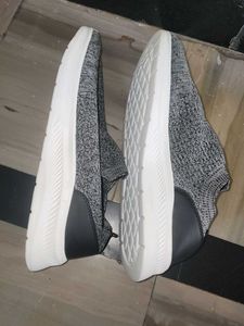 Tu Man Gray Knit Slip-On Sneakers(UK)