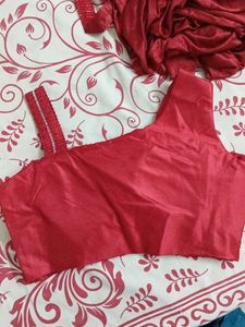 Red Partywear Ready To Wear Saree