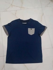 Men's Blue T-Shirt with Pocket