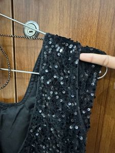 Sequined Black Blouse