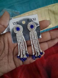 Stunning Blue Crystal Drop Earrings