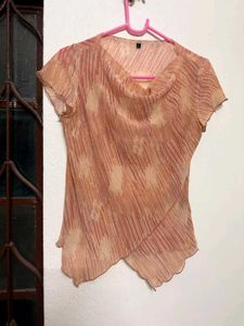 y2k cowl neck asymmetrical draped Top 🍑