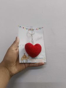 crochet heart ❤️ keychain 💫❣️