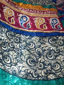 satin  Green Saree