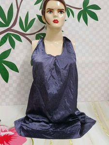 (700)Navy Polka Dot Mini Dress