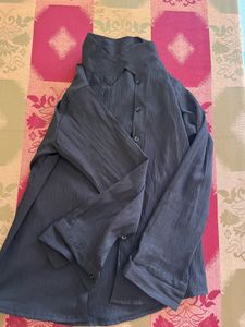 Chic Textured Button-Down Shirt