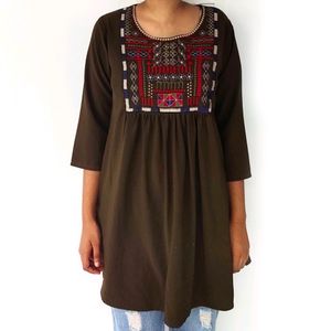 Olive Color Short Top XL