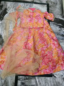 Vibrant Floral Print Lehenga Choli Set