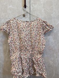 Button-Up Peplum Top