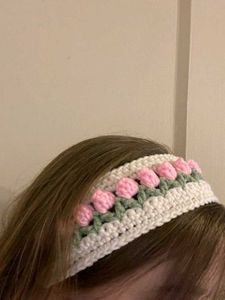 Handmade Crochet Strawberry Headband