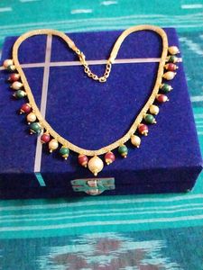 Beautiful Golden pearl Necklace New