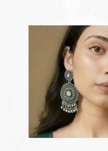 Oxidized Silver Earrings