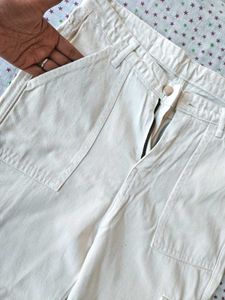 Cream Cargo Pants