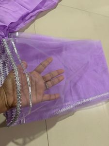 semi stitch Lavender Lehenga Set