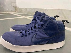 Nike Men's Blue Canvas High-Top Sneakers