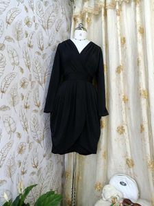 Chic Black Wrap Dress