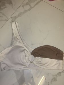 Colorblock Ring Detail Bikini Top