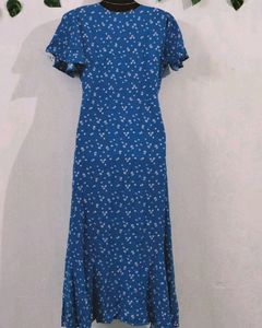 Pinteresty Blue Ruffle Dress