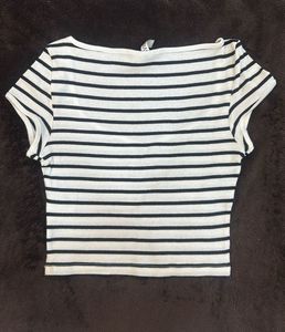 Striped Cropped Top