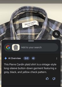 Pierre Cardin plaid shirt is a vintage-style