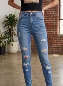 Stylish Ripped Blue Denim Jeans