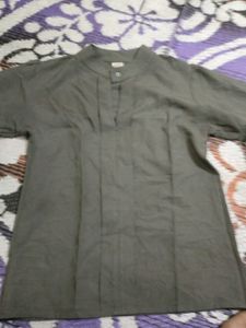 Grey Shirt Ban Style Full Sleeves For Girls