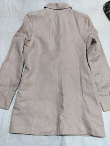 Women's Beige Double-Breasted Blazer