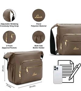 Lavie Taupe Crossbody Bag