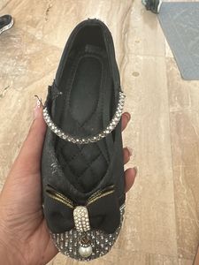 Sparkly Bow Ballerina Flats