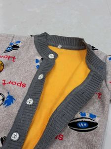 Cute Kids' Cardigan Set
