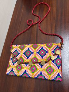Embroidered Sling Bag