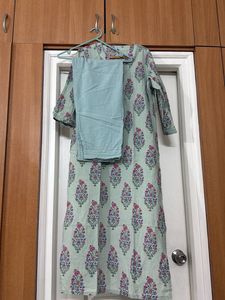 Designer Cotton Block Print Kurta Set
