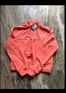 Coral Half Zip Sweatshirt