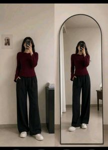 🔥🎀Ribbed Flare Sleeve Top RED SUGAR 👠