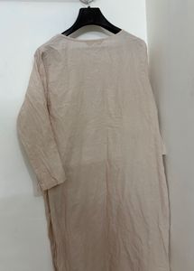 Light Beige Printed Kurta