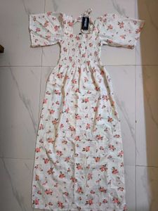 Zara Floral Smocked Dress