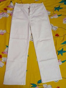 White Wide Leg Pant