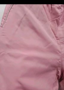 Pink parachute Pants with Patch Detail