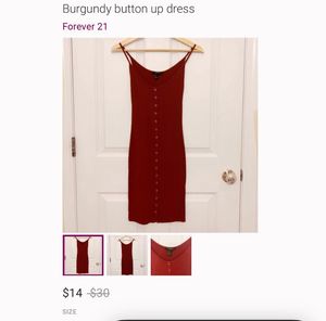 ❤️Burgundy Button Up Dress❤️