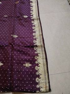 Elegant Purple Banarasi Saree
