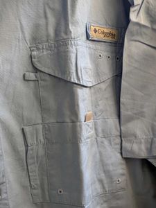 Columbia Light Blue Short Sleeve Button-Up Shirt
